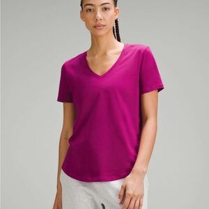 Lululemon Love V-Neck T-Shirt in Magenta Pink